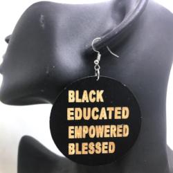 Black, Educated, Empowered, & Blessed Earrings - Adelani Treasures