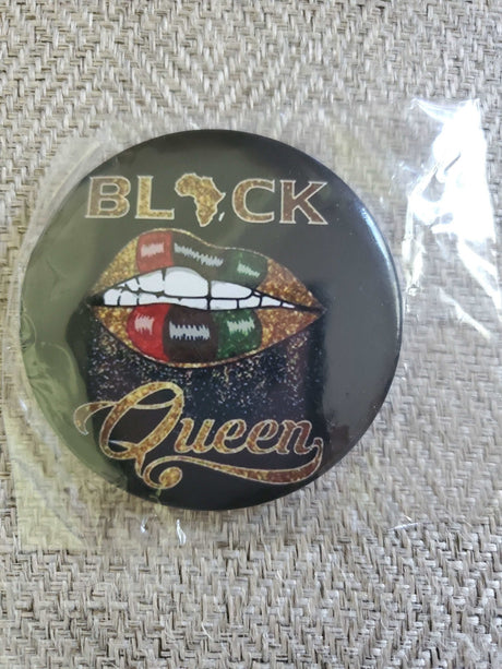 Black Queen Button - Adelani Treasures