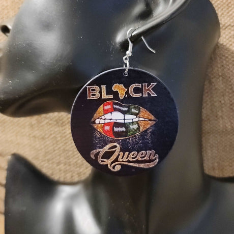 Black Queen Earrings - Adelani Treasures