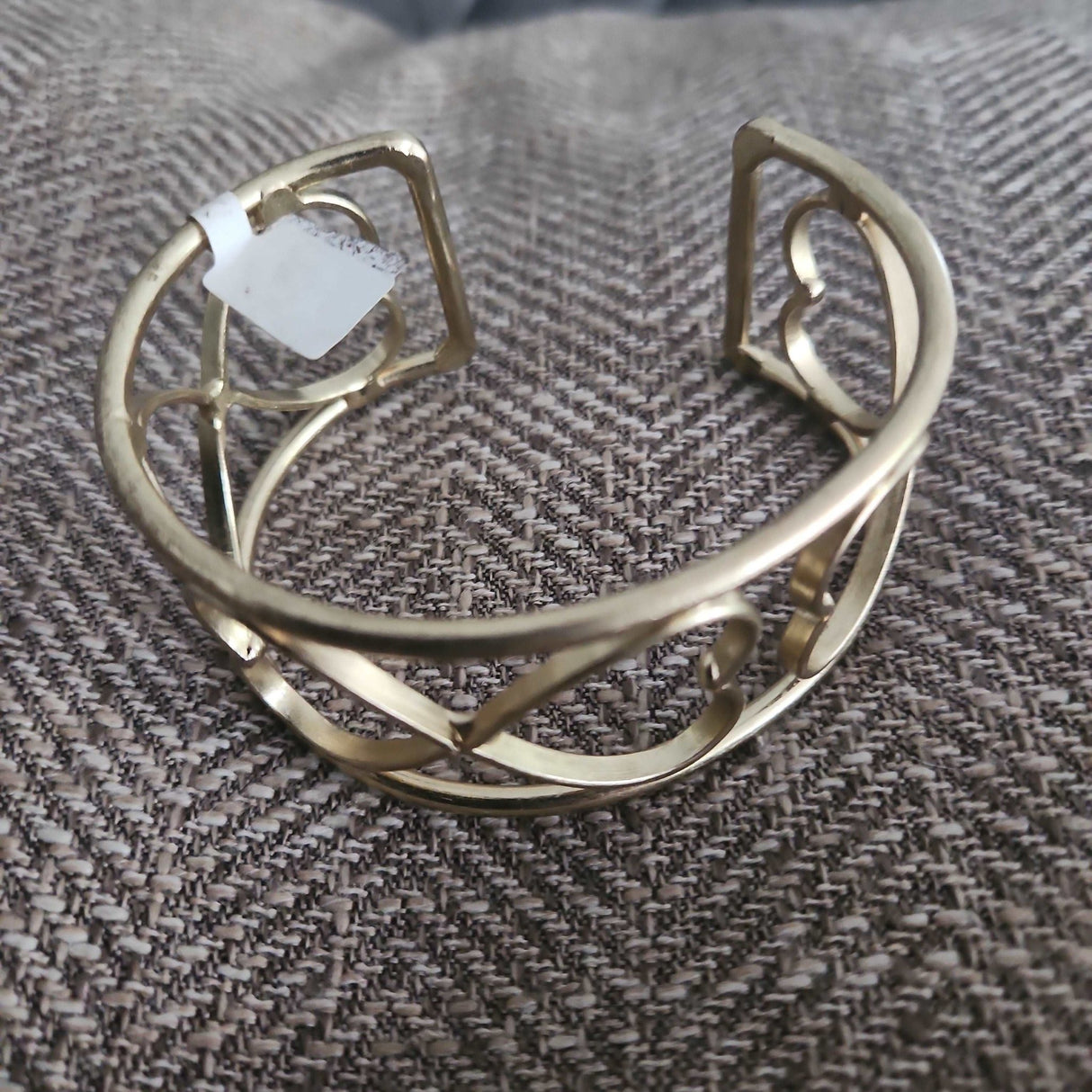Brass Heart Cuff - Adelani Treasures
