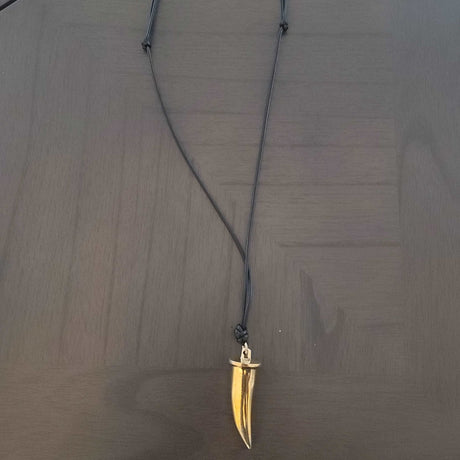 Brass Tooth Necklace - Adelani Treasures