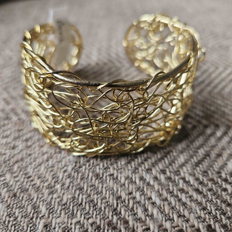 Brass Wire Cuff Bracelet - Adelani Treasures
