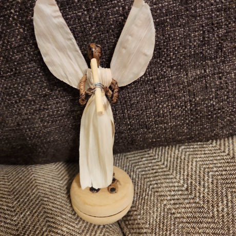 Corn Husk Angel Figurine - Adelani Treasures