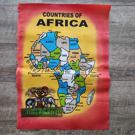 Countries of Africa Batik Wall Art - Adelani Treasures
