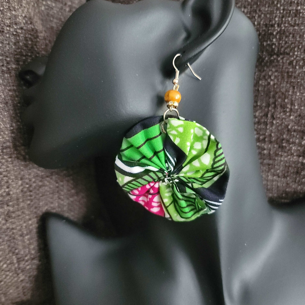 Fabric Swirl Earrings - Adelani Treasures