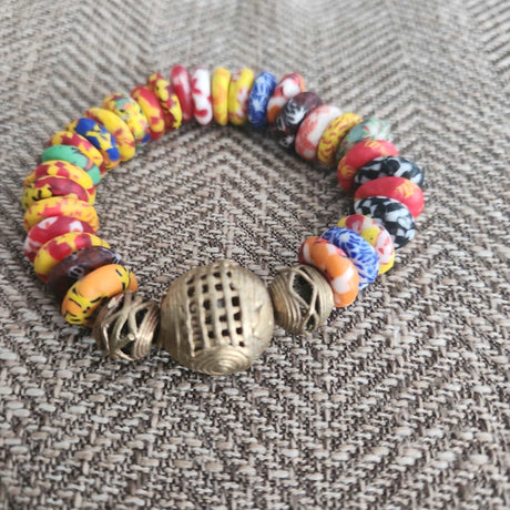 Ghana Trade Bead Bracelet - Adelani Treasures