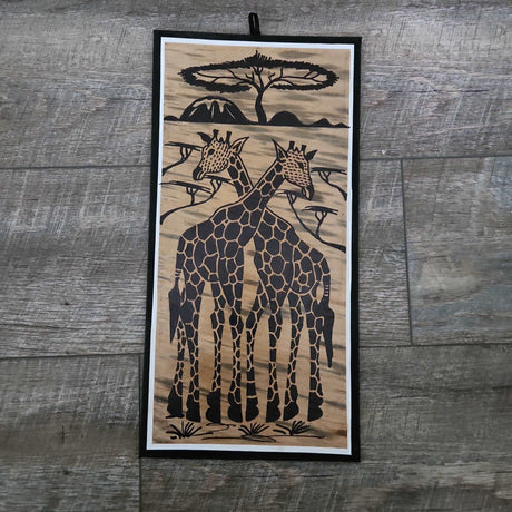 Giraffes Leaf Wall Art - Adelani Treasures