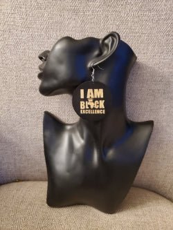 I am Black Excellence Earrings - Adelani Treasures