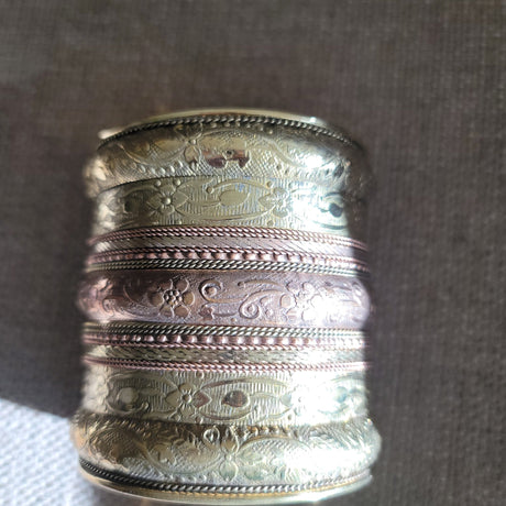 Intricate Brass Cuff Bracelet - Adelani Treasures