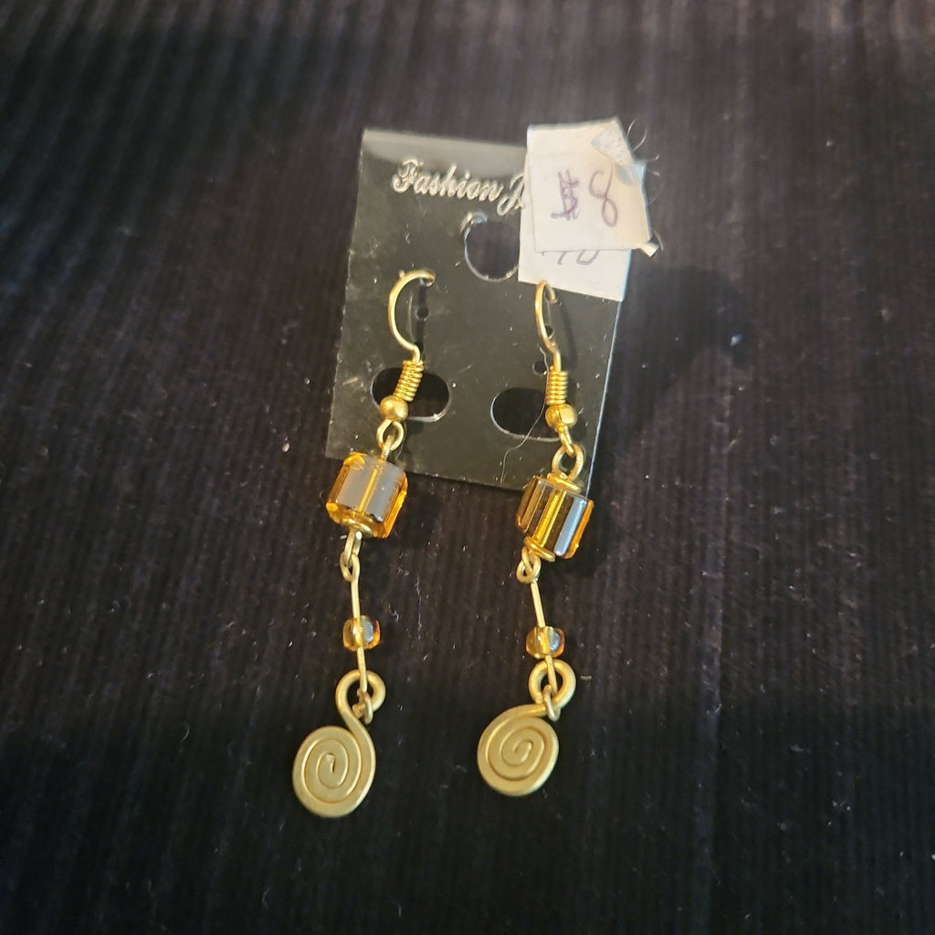 Kenyan Bead & Brass Earrings - Adelani Treasures
