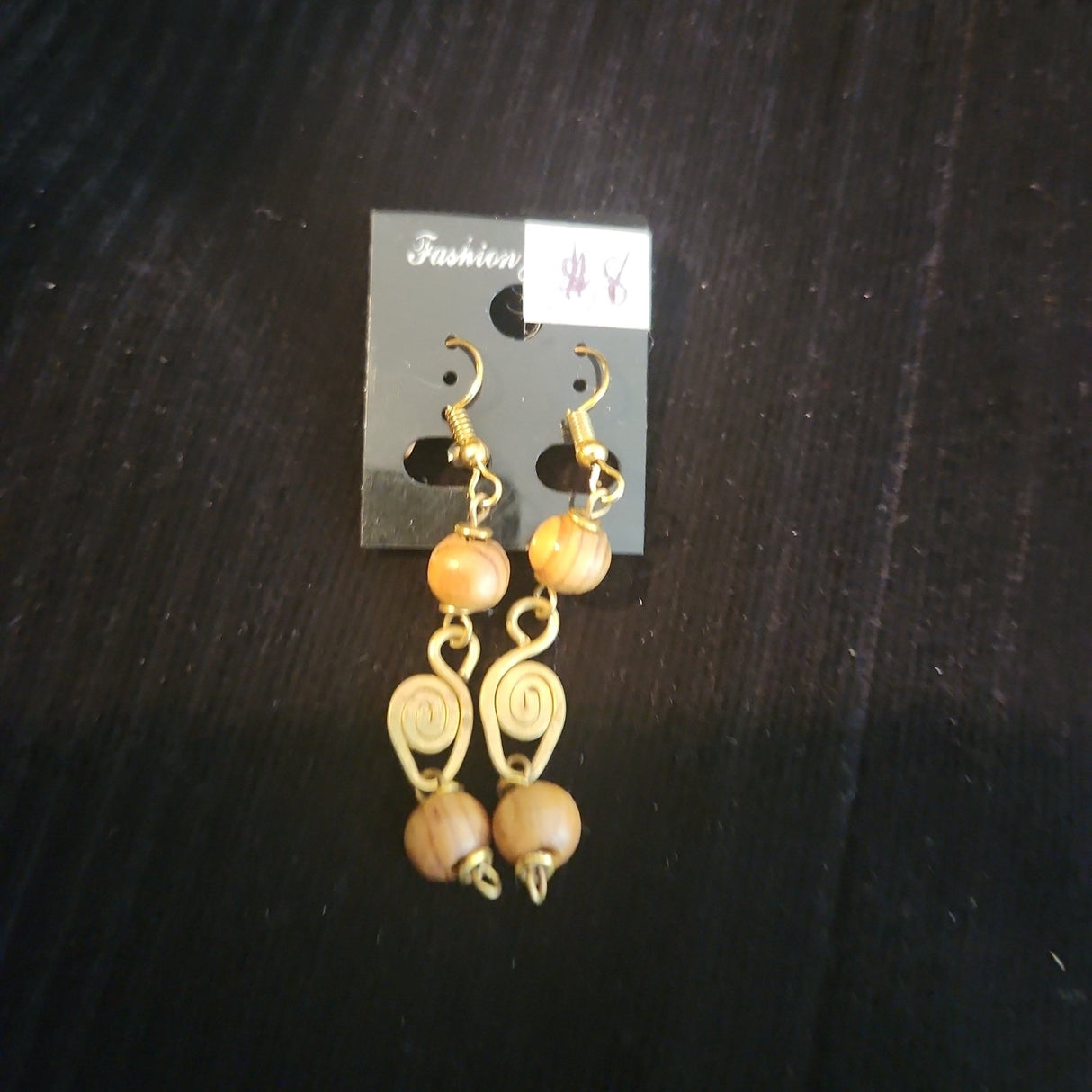 Kenyan Brass & bead Earrings