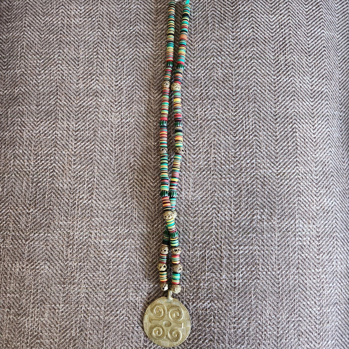 Large Beaded Pendant Necklace - Adelani Treasures