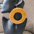 Large Leather Earrings - Adelani Treasures