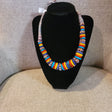 Multi- colored Thread and Bead Necklace - Adelani Treasures