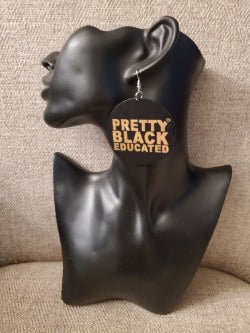 Pretty Black Educated Earrings - Adelani Treasures